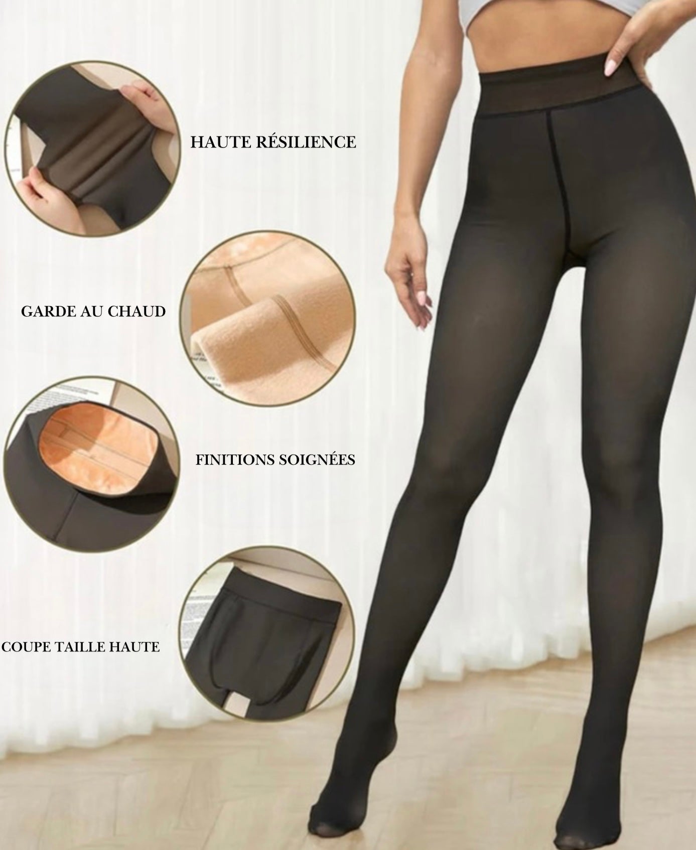 Collants haut de gamme : une taille qui convient à toutes !